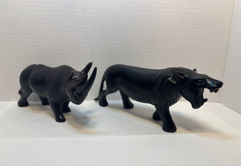 Vintage African hardwood figurines